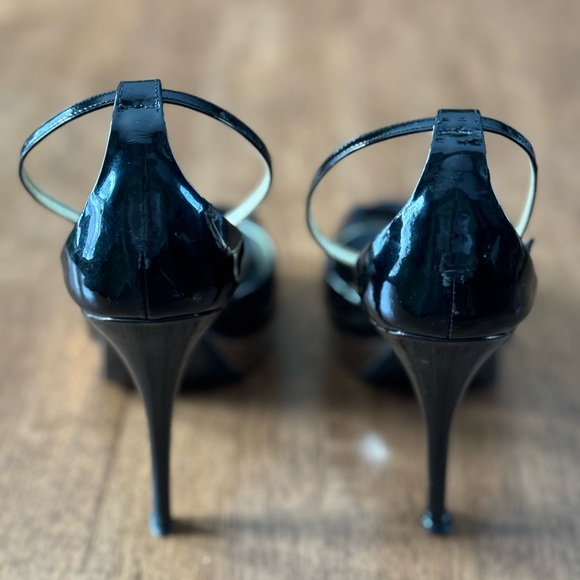 Authentic Gucci Black Patent Siam Ankle Strap Sandals Size 38 - Picture 5 of 6